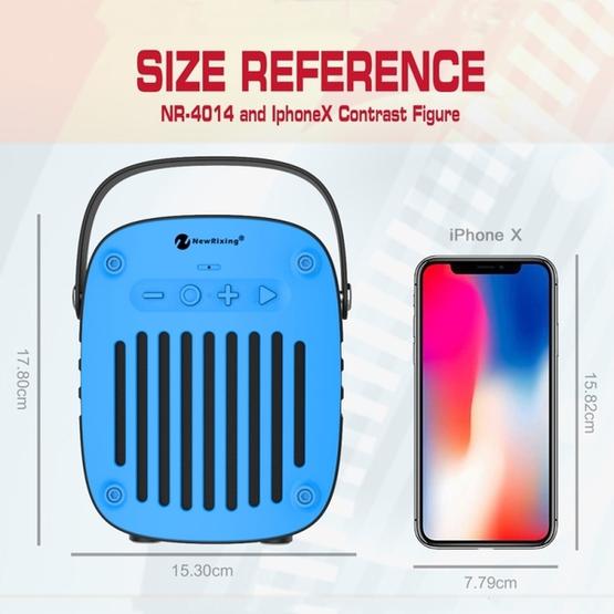 NewRixing NR-4014 Outdoor Portable Hand-held Bluetooth Speaker Red